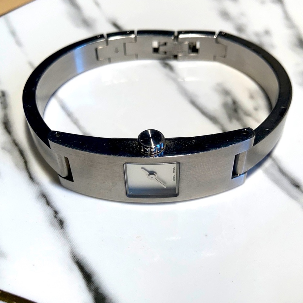 Coach Brushed stainless steel Swiss women’s watch with manual, extra links, tool